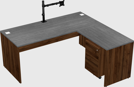 L-shaped office desk