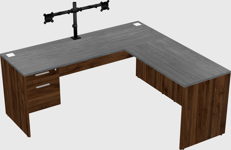 L-shaped office desk