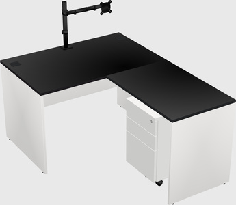 L-shaped office desk