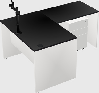 L-shaped office desk