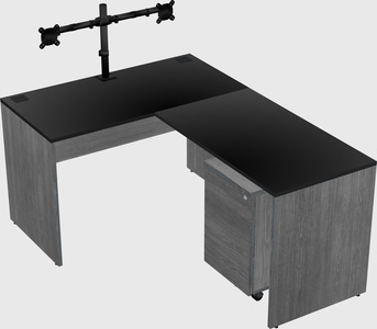 L-shaped office desk