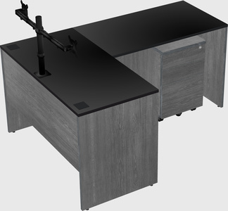 L-shaped office desk