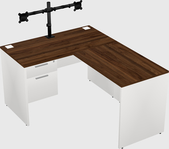 L-shaped office desk