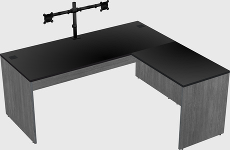 L-shaped office desk