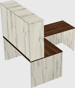 L-shaped office desk