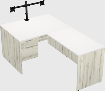 L-shaped office desk