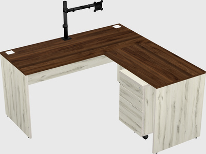 L-shaped office desk