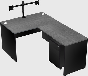 L-shaped office desk