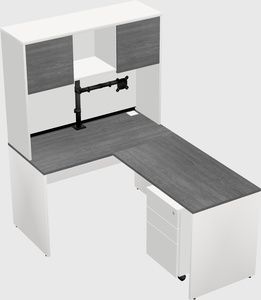 L-shaped office desk