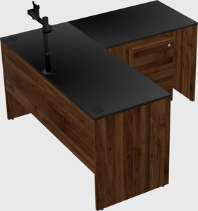 L-shaped office desk