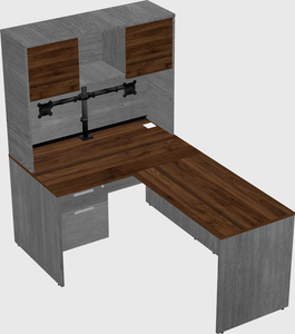 L-shaped office desk