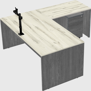 L-shaped office desk