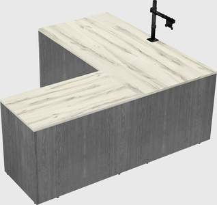 L-shaped office desk