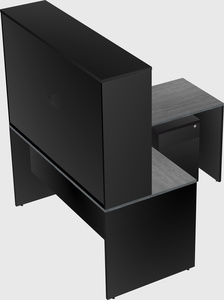 L-shaped office desk