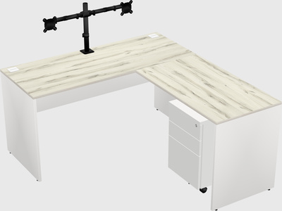 L-shaped office desk