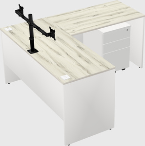 L-shaped office desk