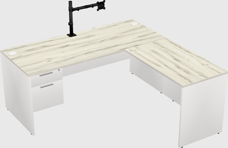 L-shaped office desk