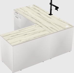 L-shaped office desk