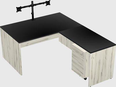 L-shaped office desk
