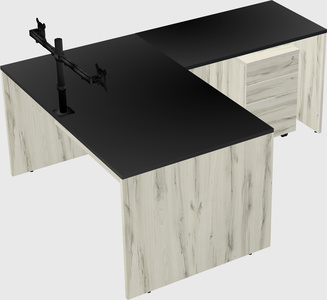 L-shaped office desk