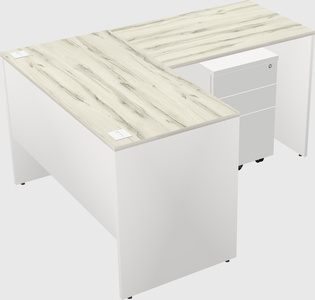 L-shaped office desk