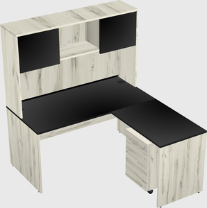 L-shaped office desk