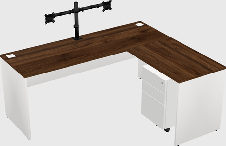 L-shaped office desk