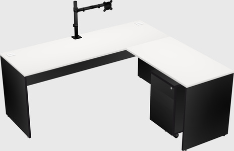 L-shaped office desk