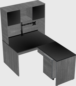L-shaped office desk