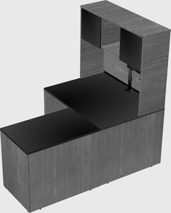 L-shaped office desk