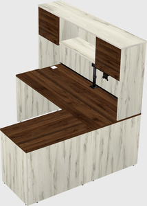 L-shaped office desk