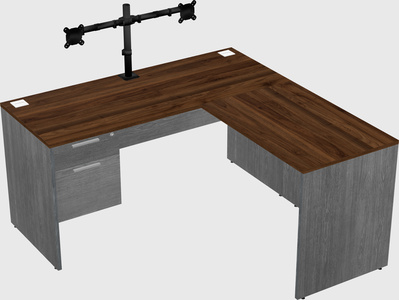 L-shaped office desk