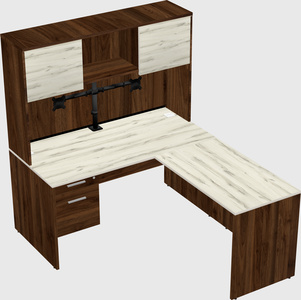 L-shaped office desk