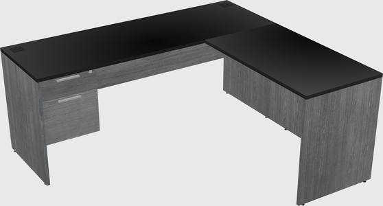 L-shaped office desk