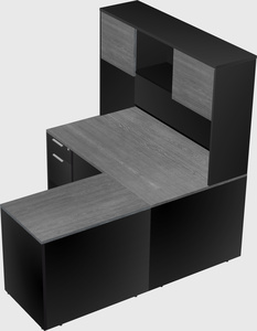 L-shaped office desk