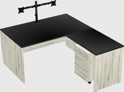 L-shaped office desk