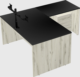 L-shaped office desk