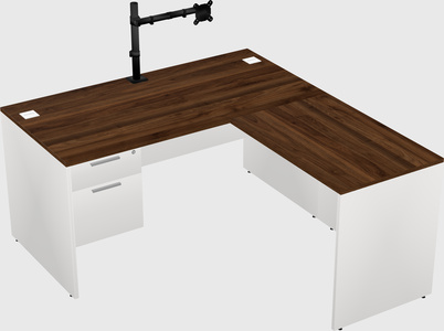 L-shaped office desk