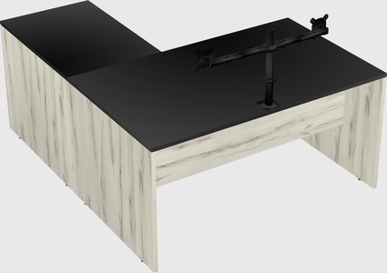 L-shaped office desk