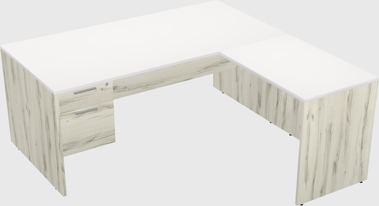 L-shaped office desk