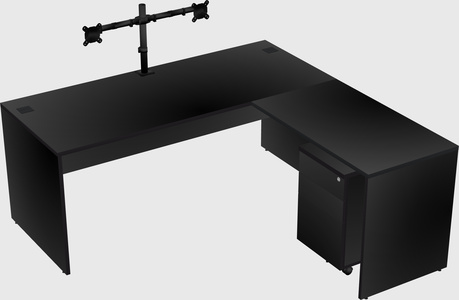 L-shaped office desk