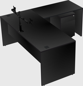 L-shaped office desk