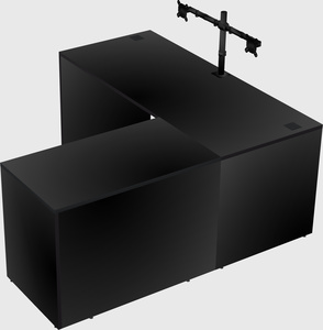 L-shaped office desk