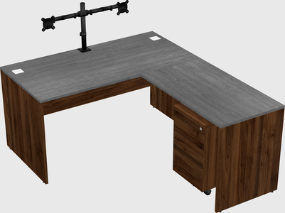 L-shaped office desk