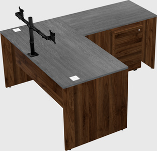 L-shaped office desk