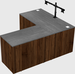 L-shaped office desk