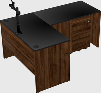 L-shaped office desk