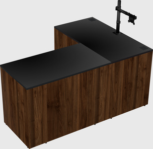 L-shaped office desk