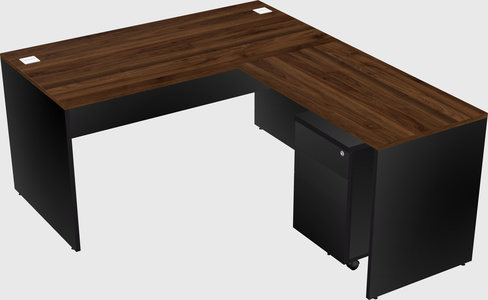 L-shaped office desk