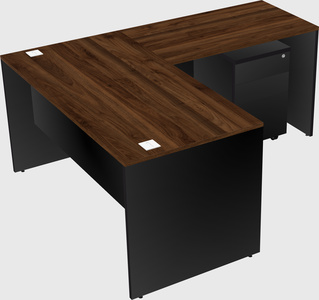 L-shaped office desk